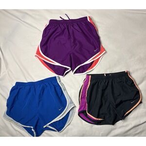 Nike Athletic Shorts Women's Size Small Blue Black Purple Pockets Lot Of 3